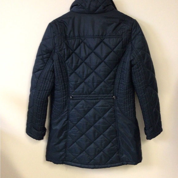 Weatherproof EUC blue/black poly fill long jacket, faux fur lining. - Picture 5 of 16
